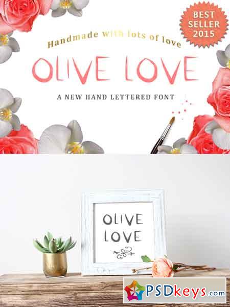 Olive Love Font - a True Type Font 481814