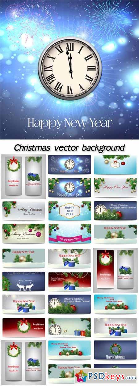 Vector Christmas banners, backgrounds