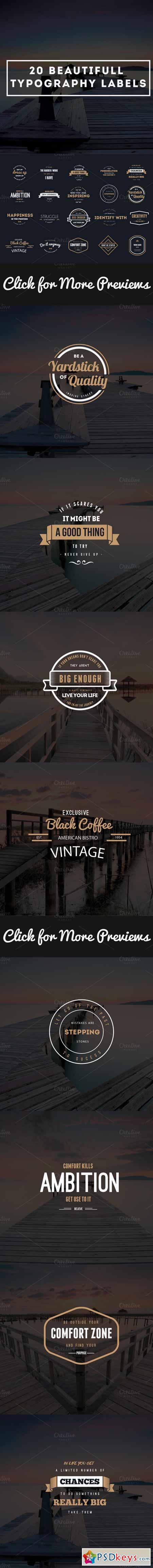 20 Typography Labels 482504