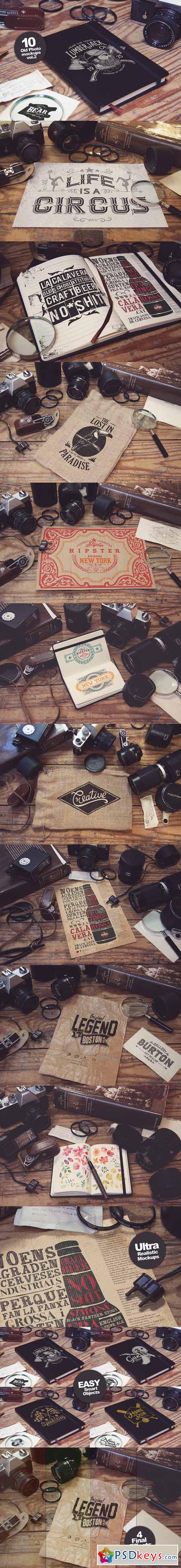 10 Old Photo Mockups vol.2 482386