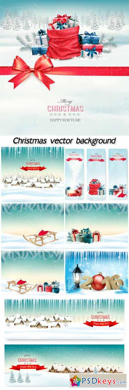 Christmas, winter vector background