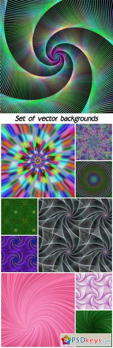 Set of vector backgrounds with abstraction