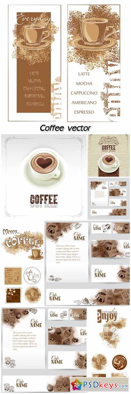 Coffee, logos, labels vector