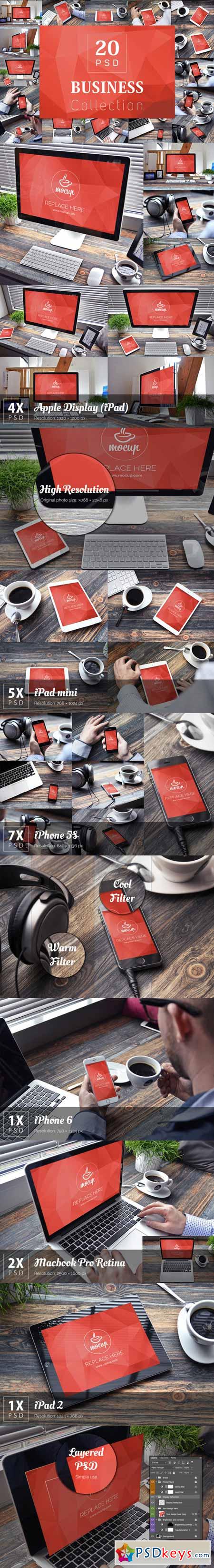 20 PSD Mockups Business Collection 483991