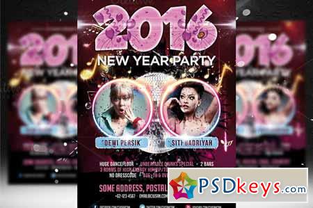 New Year Party Flyer Template 2 470472