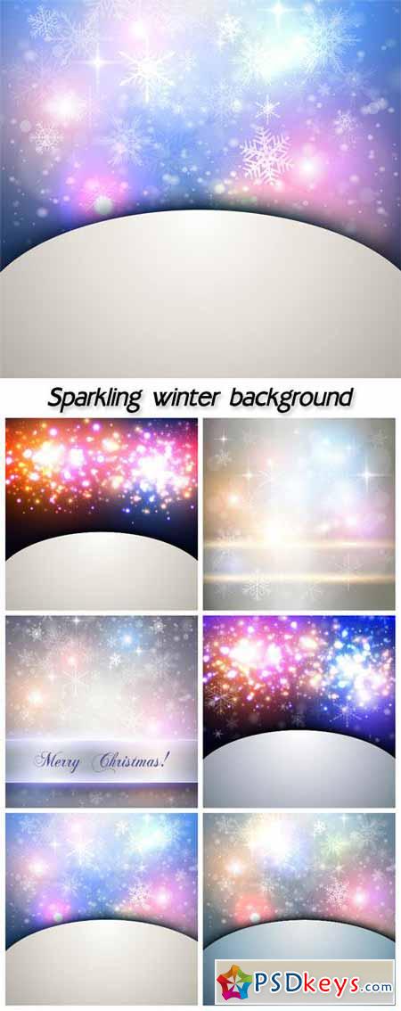 Sparkling winter background with snowflakes