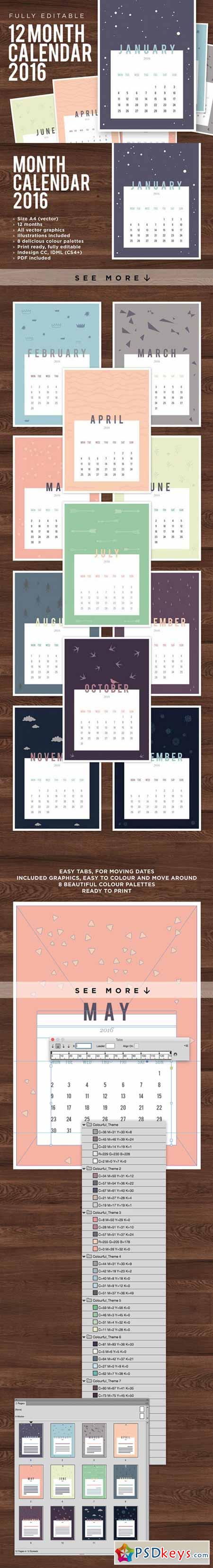 2016 - Calendar Template 483046