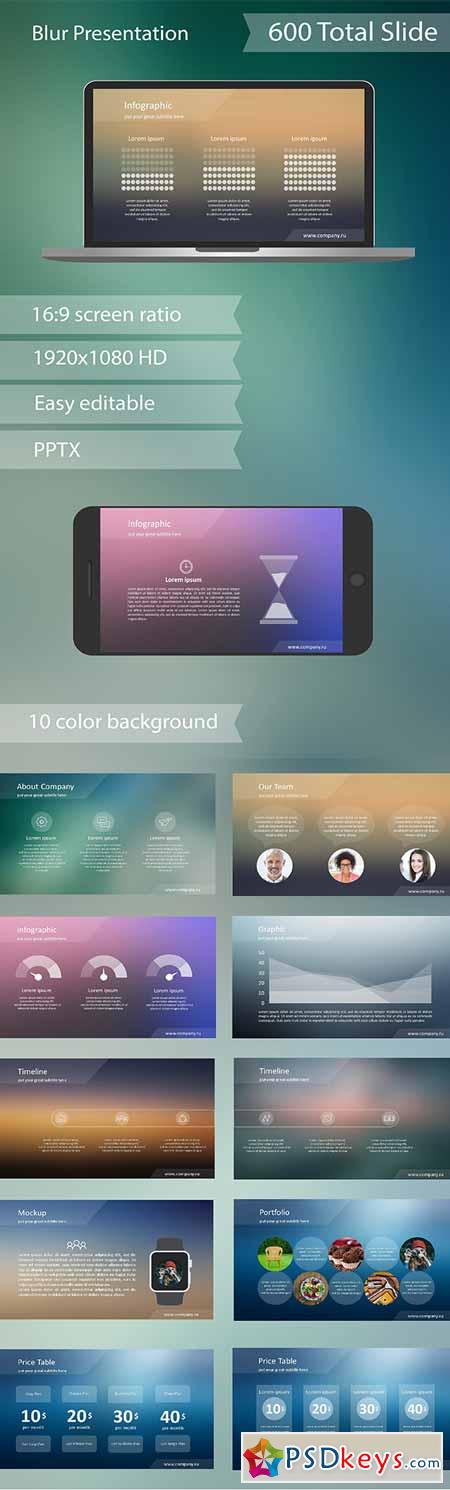 Blur PowerPoint presentation 13794033