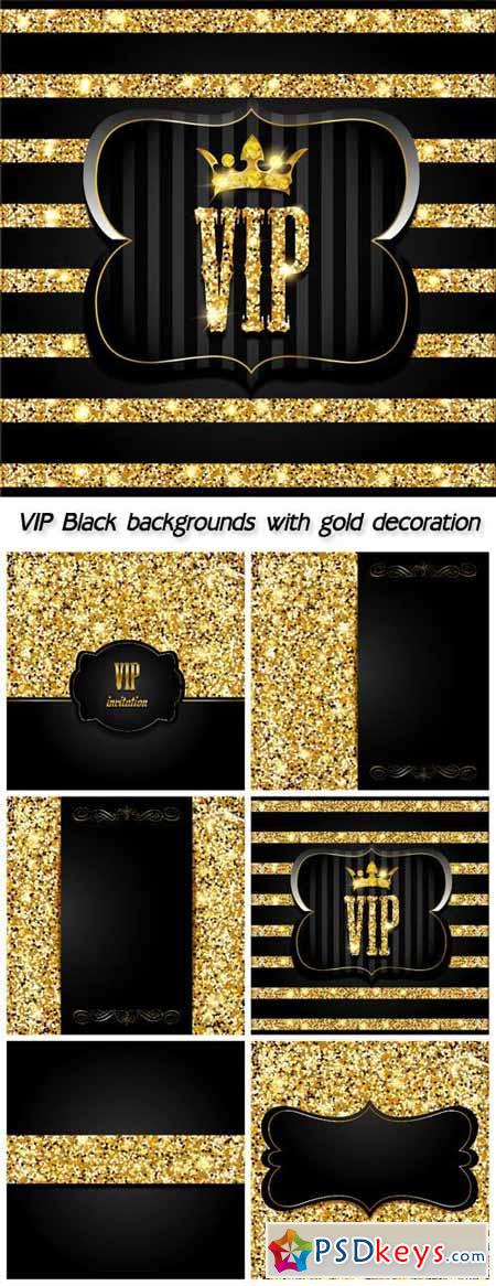 VIP Black backgrounds with gold decoration