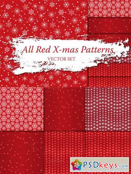 7 Red Christmas Patterns 427275