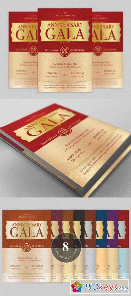 Anniversary Gala Flyer Template 459043 » Free Download Photoshop Vector ...