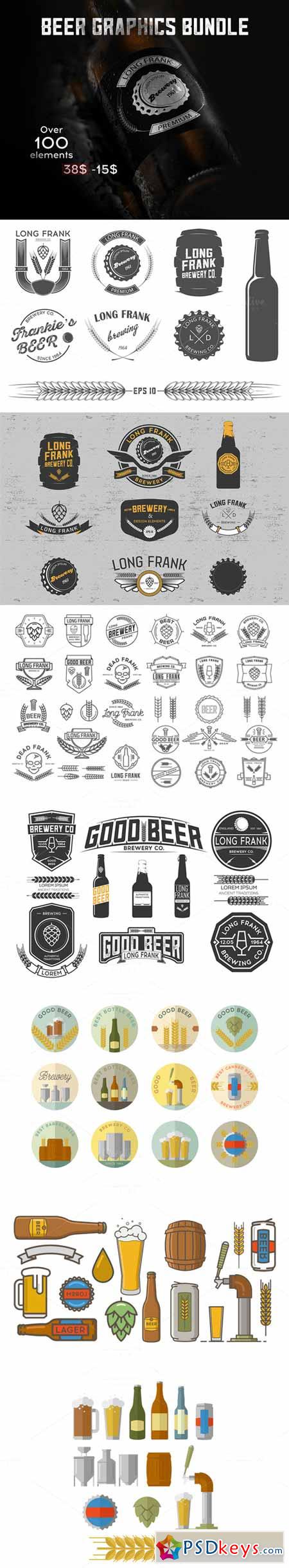 Beer graphics vector bundle 376778