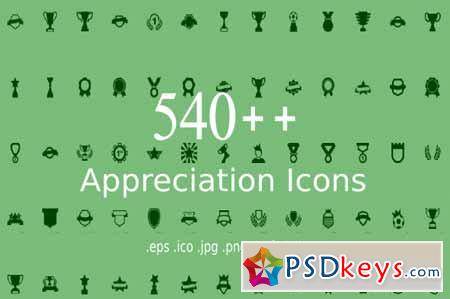540++ Appreciation Icons 410028