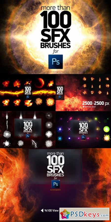 100 PS SFX BRUSHES 490598