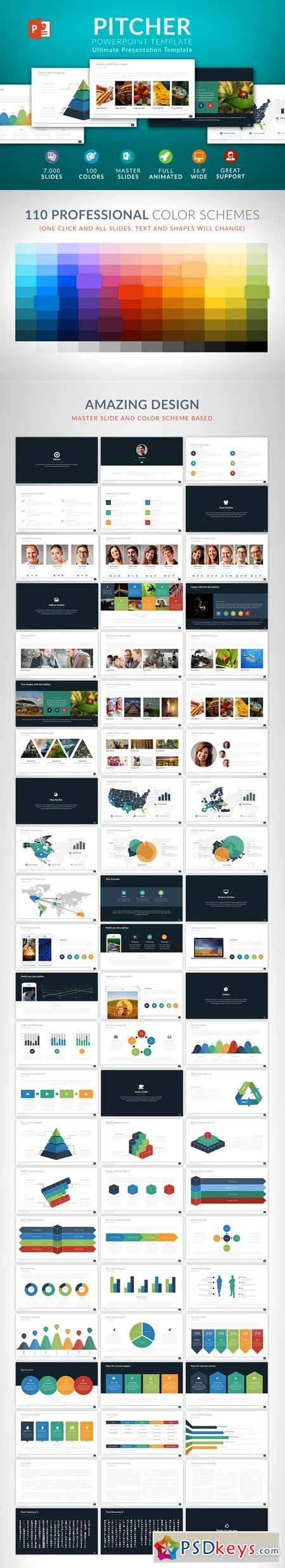 Pitcher Powerpoint template 489507