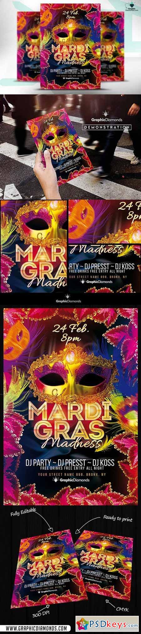 Mardi Gras Madness Flyer 484249