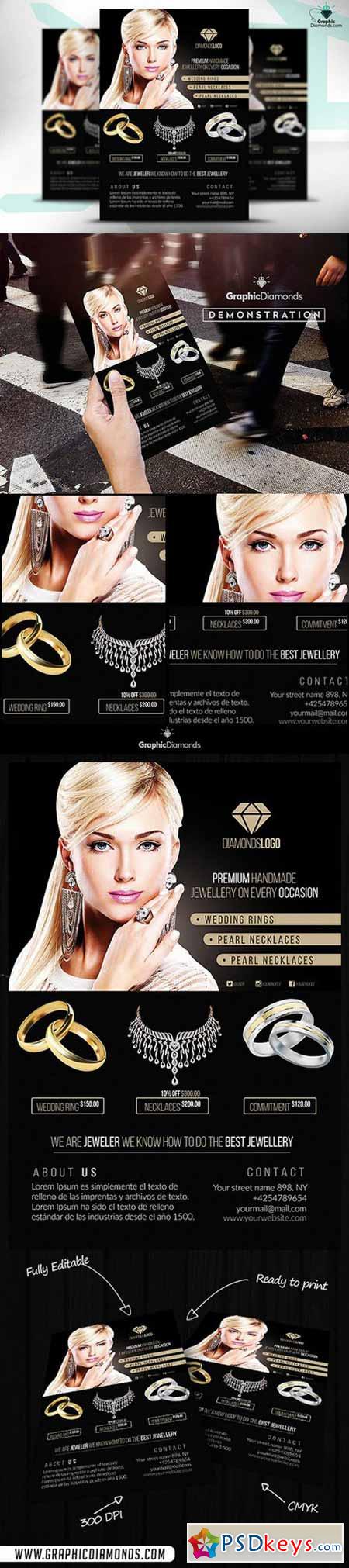 Jewelry Flyer PSD Template 484273