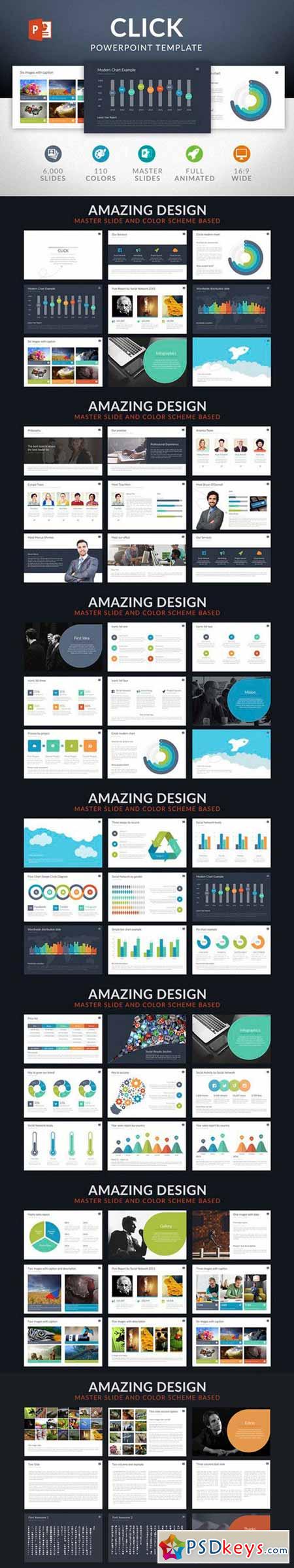 Click Powerpoint template 490388