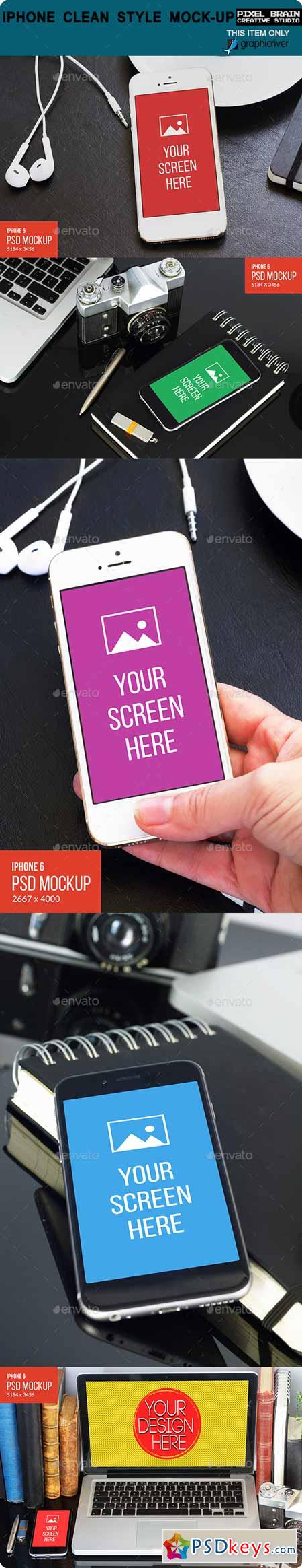 Iphone Clean Style Mock-Up 14377279