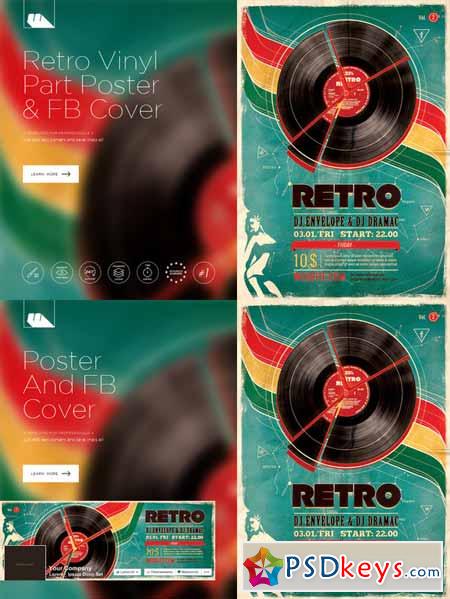 Retro Vinyl Party Poster 492217
