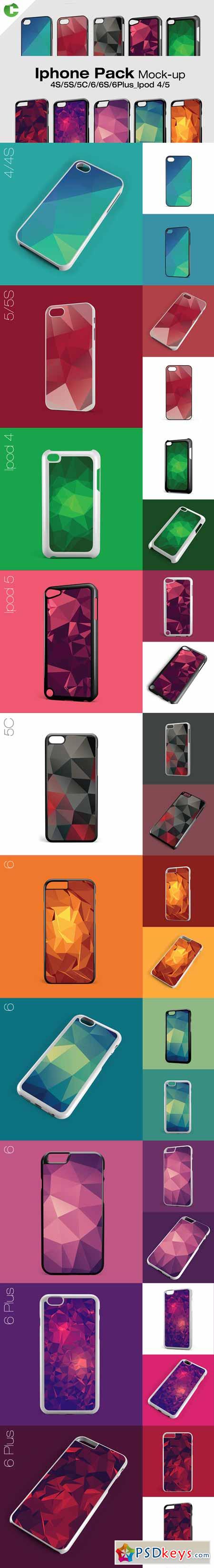 Iphone Pack - 2d Case Mock-Up 492175