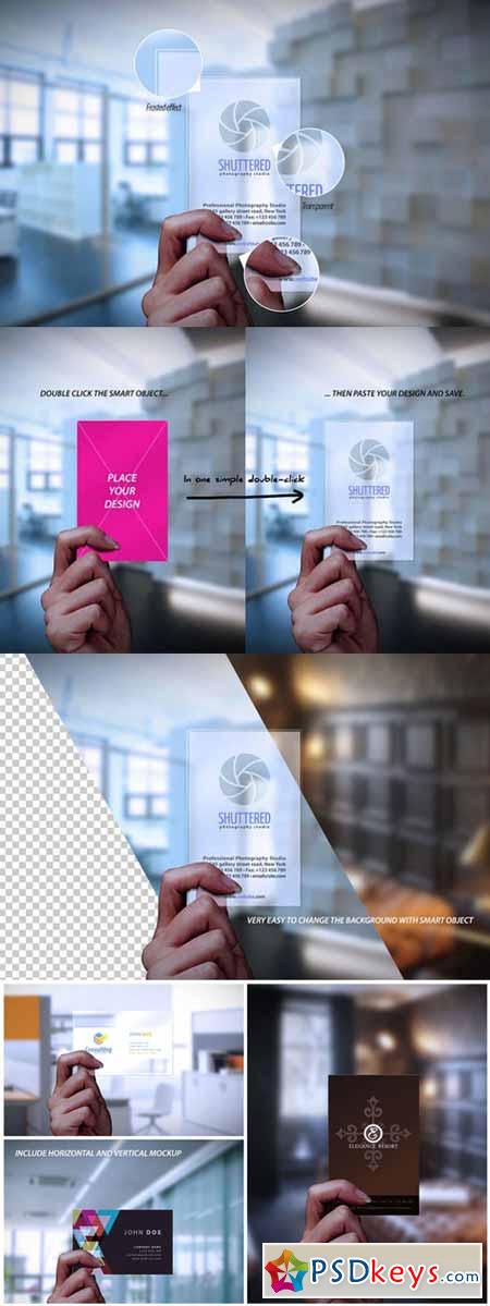 Transparent Business Card Mockup 461397