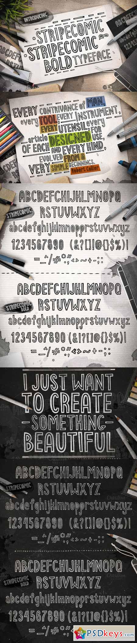 Stripecomic Typeface 493344