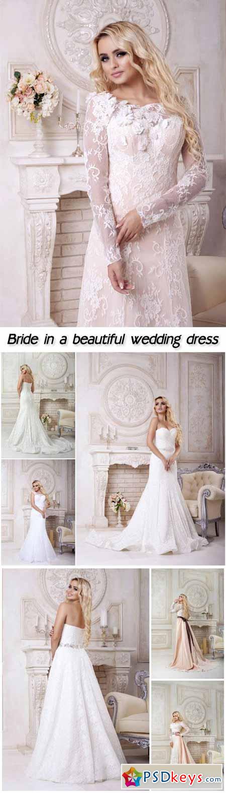 Bride in a beautiful wedding dress