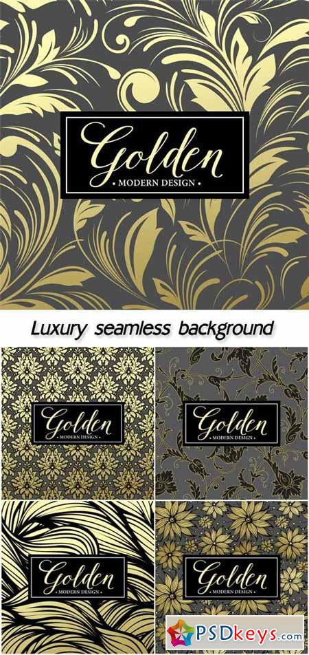 Luxury seamless background with gold frame
