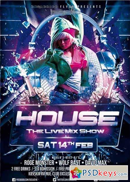House Promote Party Premium Flyer Template