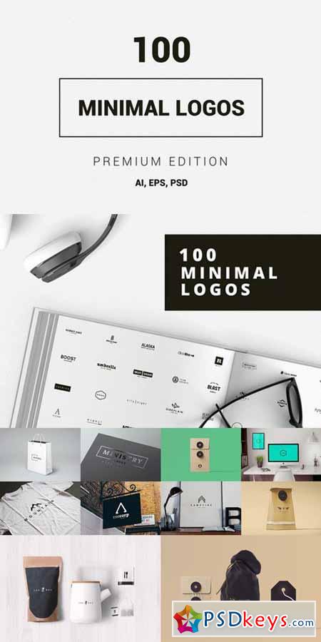 100 Minimal Logos - Premium Kit 493920