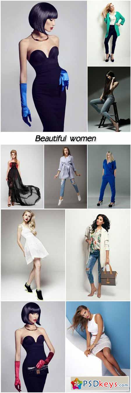 Beautiful women in stylish clothes