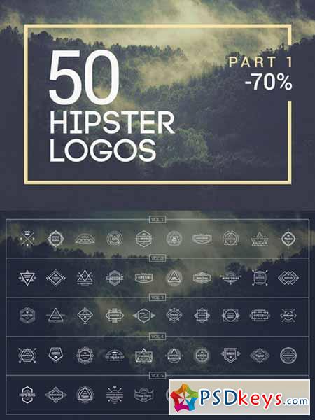 50 Hipster Logos (Vol. 1-5) 495381