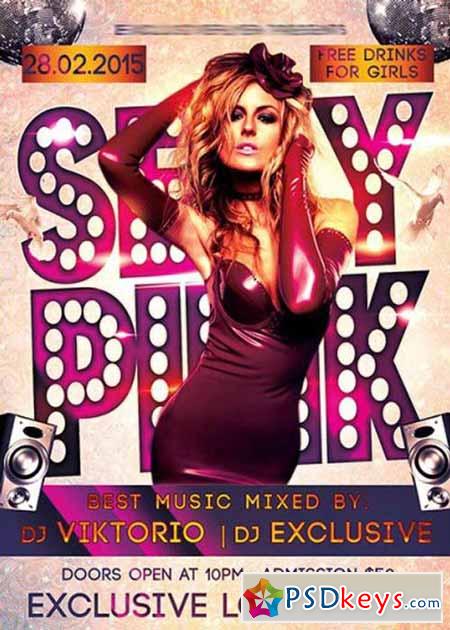 Sexy Pink Party Premium Flyer Template