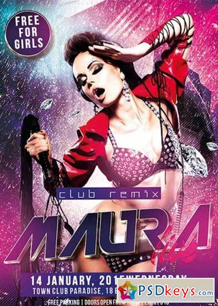 Live Guest Dj Maura Premium Flyer Template