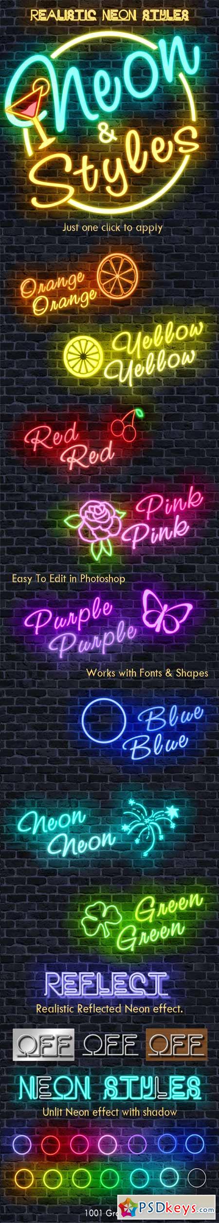 50 Realistic Neon Text Styles 14350746