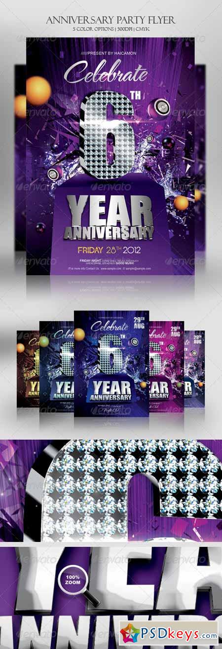 Anniversary Party Invitations Flyer 2856124
