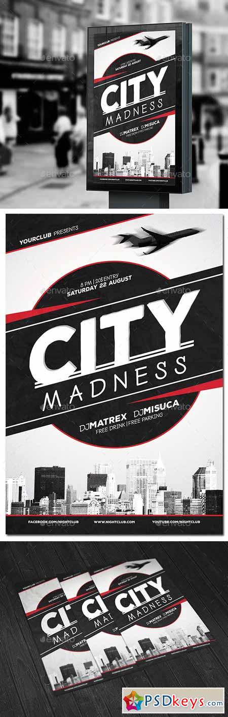 City Madness Party Flyer 12788655