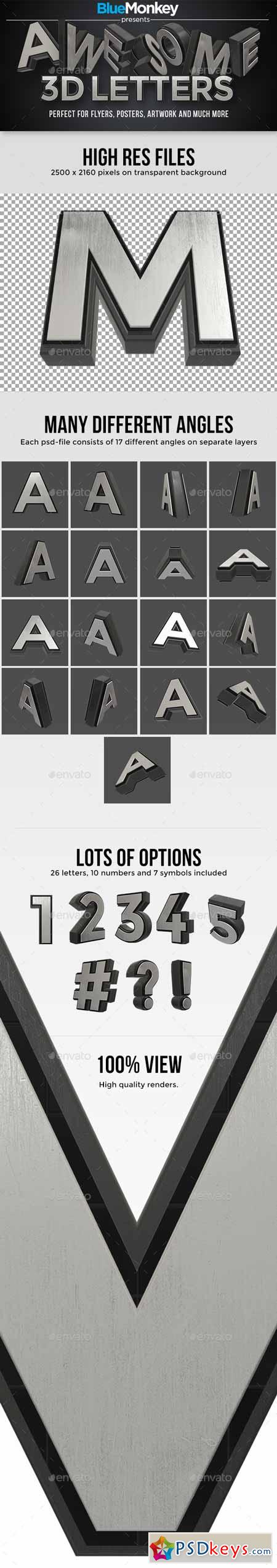 Awesome 3D letters 14374622