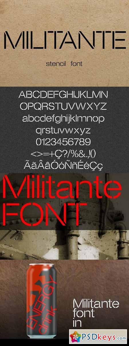 Militante Stencil Font 499255
