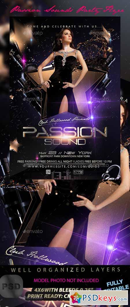 Passion Sounds Party Flyer Template 11421319