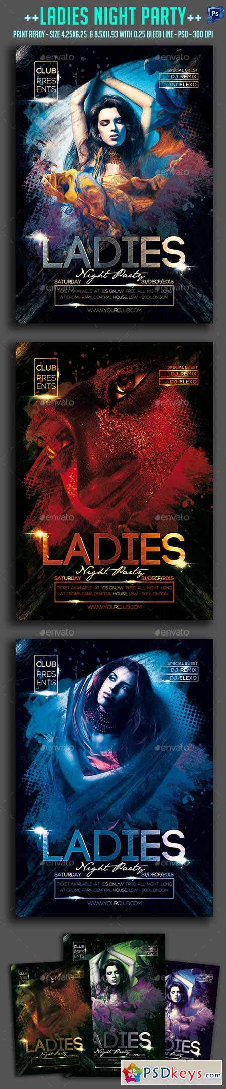 Ladies Night Party Flyer 14462027