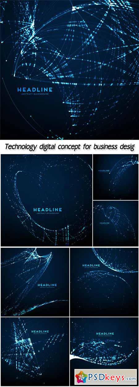 Technology digital concept for business design