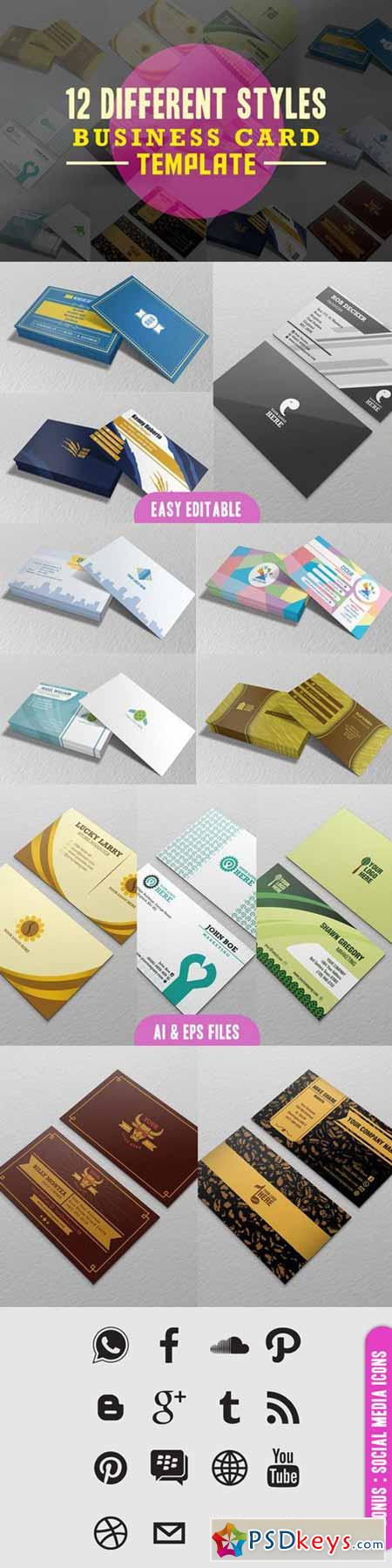 12 Different styles Business Card 501335