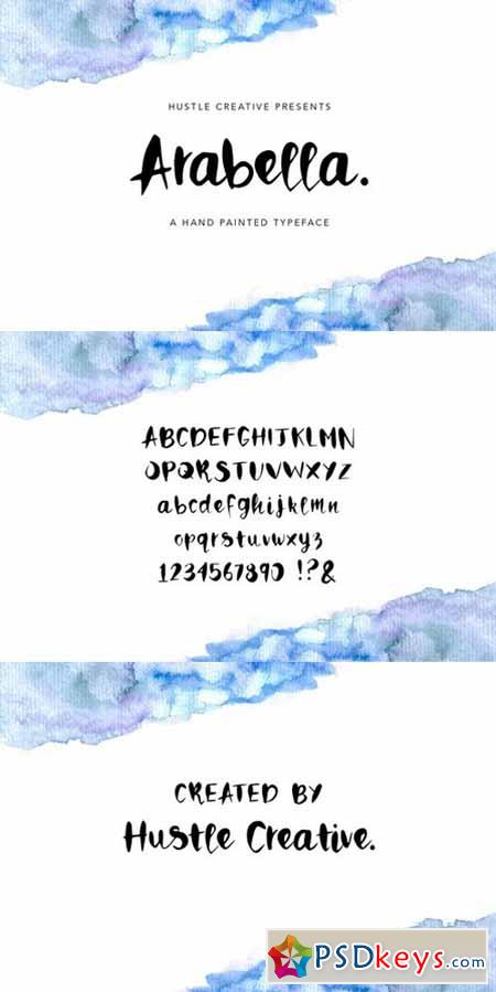 Arabella Hand Painted Typeface 500905