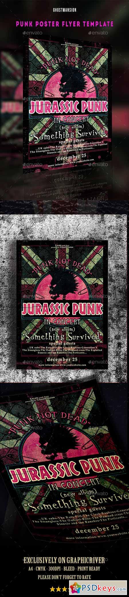 Music Punk Poster Flyer Template 9517331