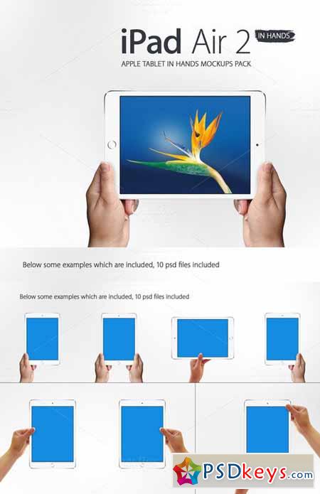 iPad Air 2 in Hands Mockups 488901