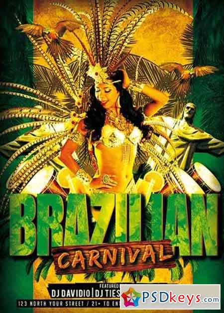Brazilian Carnival Premium Flyer Template