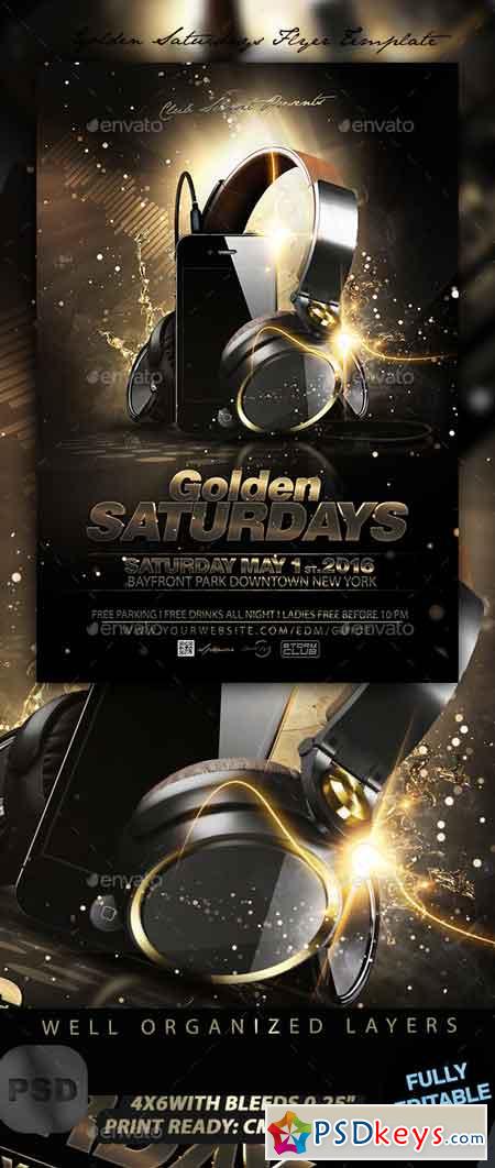 Golden Saturdays Flyer Template 12107267