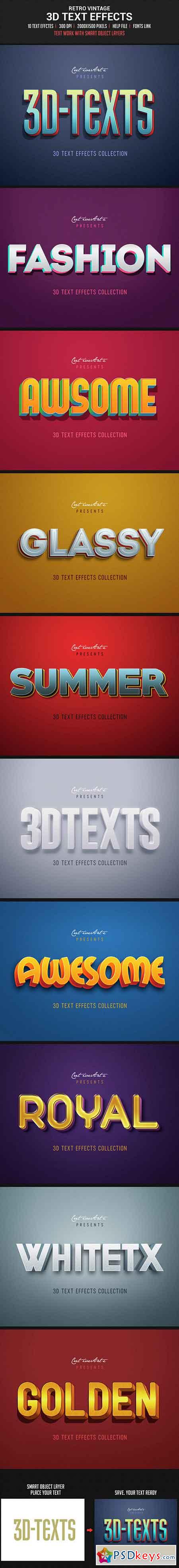 Retro Vintage 3D Text Effects 14558777